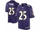 Mens Nike Baltimore Ravens #25 Tavon Young Limited Purple Team Color NFL Jersey