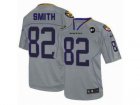 Nike Baltimore Ravens #82 Torrey Smith grey jerseys[Elite Lights Out Art Patch]