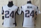 Women Nike New England Patriots #24 Darrelle Revis white Jerseys