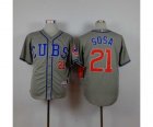 mlb jerseys chicago cubs #21 sosa grey[sosa]