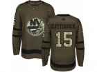 Adidas New York Islanders #15 Cal Clutterbuck Green Salute to Service Stitched NHL Jersey