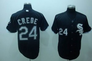 mlb chicago white sox #24 crede black