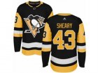 Mens Adidas Pittsburgh Penguins #43 Conor Sheary Authentic Black Home NHL Jersey