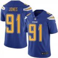 Nike Chargers #91 Justin Jones Royal Color Rush Limited Jersey