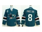 youth nhl jerseys san jose sharks #8 pavelski green[2014 new stadium]