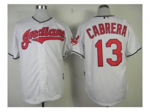 mlb jerseys cleveland indians #13 cabrera white[2013 new]