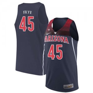 Arizona Wildcats #45 Channing Frye Navy College Basketball Jersey