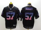 Nike baltimore ravens #57 mosley black jerseys(USA Flag Fashion Elite)