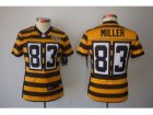 Nike Women Pittsburgh Steelers #83 Heath Miller yellow-black[Limited Team 80 Anniversary]