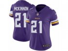 Women Nike Minnesota Vikings #21 Jerick McKinnon Vapor Untouchable Limited Purple Team Color NFL Jersey
