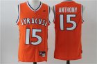 Syracuse University #15 Carmelo Anthony Orange Basketball College Jersey