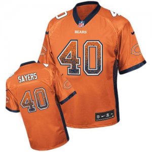 Nike Chicago Bears #40 Gale Sayers Orange Jersey(Elite Drift Fashion)