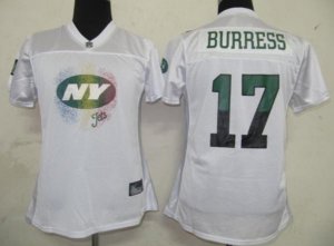 women nfl new york jets #17 burress white[2011 fem fan]