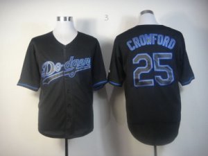 mlb jerseys los angeles dodgers #25 crowford black[fashion]