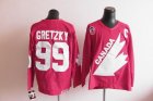 nhl jerseys team canada olympic #99 gretzky m&n red