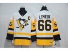 Men Pittsburgh Penguins #66 Mario Lemieux White New Away Stitched NHL Jersey