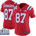 Nike Patriots #87 Rob Gronkowski Red Women 2019 Super Bowl LIII Vapor Untouchable Limited Jersey