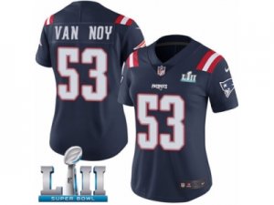 Women Nike New England Patriots #53 Kyle Van Noy Limited Navy Blue Rush Vapor Untouchable Super Bowl LII NFL Jersey