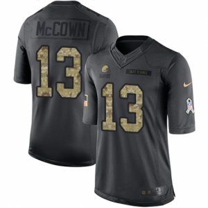 Men\'s Nike Cleveland Browns #13 Josh McCown Limited Black 2016 Salute to Service NFL Jersey