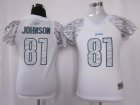 women nfl detroit lions #81 johnson field flirt fashion white[zebra]