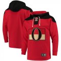 Mens Ottawa Senators Fanatics Branded Red Black Breakaway Lace Up Hoodie