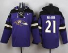 Nike Baltimore Ravens #21 Lardarius Webb Purple Player Pullover Hoodie