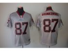 Nike NFL New England Patriots #87 Rob Gronkowski grey jerseys[Elite lights out]