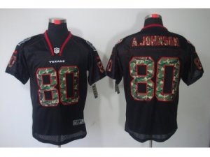 Nike NFL Houston Texans #80 Andre Johnson Lights Out Black Jerseys(Camo Number Elite)