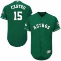 Men's Majestic Houston Astros #15 Jason Castro Green Celtic Flexbase Authentic Collection MLB Jersey