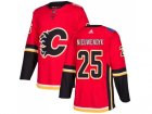 Men Adidas Calgary Flames #25 Joe Nieuwendyk Red Home Authentic Stitched NHL Jersey