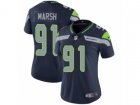 Women Nike Seattle Seahawks #91 Cassius Marsh Vapor Untouchable Limited Steel Blue Team Color NFL Jersey