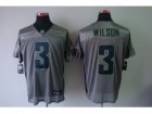 Nike NFL seattle seahawks #3 wilson grey jerseys[Elite shadow]