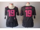 Nike Womens Dallas cowboys #19 Austin Dark grey Jerseys[breast Cancer Awareness]