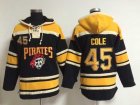 mlb jerseys pittsburgh pirates #45 cole black[pullover hooded sweatshirt]