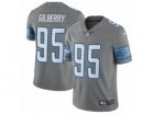 Mens Nike Detroit Lions #95 Wallace Gilberry Limited Steel Rush NFL Jersey