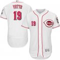 2016 Men Cincinnati Reds #19 Joey Votto Majestic White Flexbase Authentic Collection Player Jersey