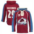 Avalanche #29 Nathan Mackinnon Red All Stitched Hooded Sweatshirt