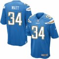 Mens Nike San Diego Chargers #34 Derek Watt Game Electric Blue Alternate NFL Jersey