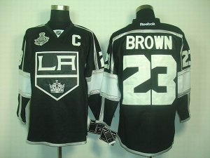 nhl jerseys los angeles kings #23 brown black white[2012 stanley cup]