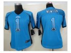 nike women nfl jerseys carolina panthers #1 newton blue[Elite drift fashion]