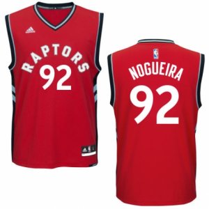 Mens Adidas Toronto Raptors #92 Lucas Nogueira Swingman Red Road NBA Jersey