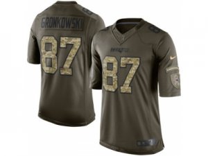 Nike New England Patriots #87 Rob Gronkowski Green Jerseys(Salute To Service Limited)