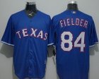 Texas Rangers #84 Prince Fielder Blue New Cool Base Stitched Baseball Jersey
