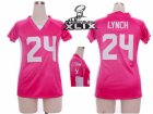 2015 Super Bowl XLIX Nike NFL Seattle Seahawks #24 Marshawn Lynch pink jerseys[draft him ii top]