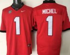 NCAA Georgia Bulldogs #1 Michel red Jerseys