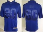 Nike New York Giants #80 Victor Cruz Blue Jerseys(Drenched Limited)