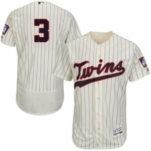 Men\'s Majestic Minnesota Twins #3 Harmon Killebrew Cream Flexbase Authentic Collection MLB Jersey