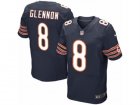 Mens Nike Chicago Bears #8 Mike Glennon Elite Navy Blue Team Color NFL Jersey