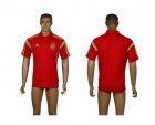 Spain Red Soccer Polo Shirt