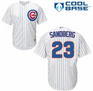 Mens Majestic Chicago Cubs #23 Ryne Sandberg Authentic White Home Cool Base MLB Jersey